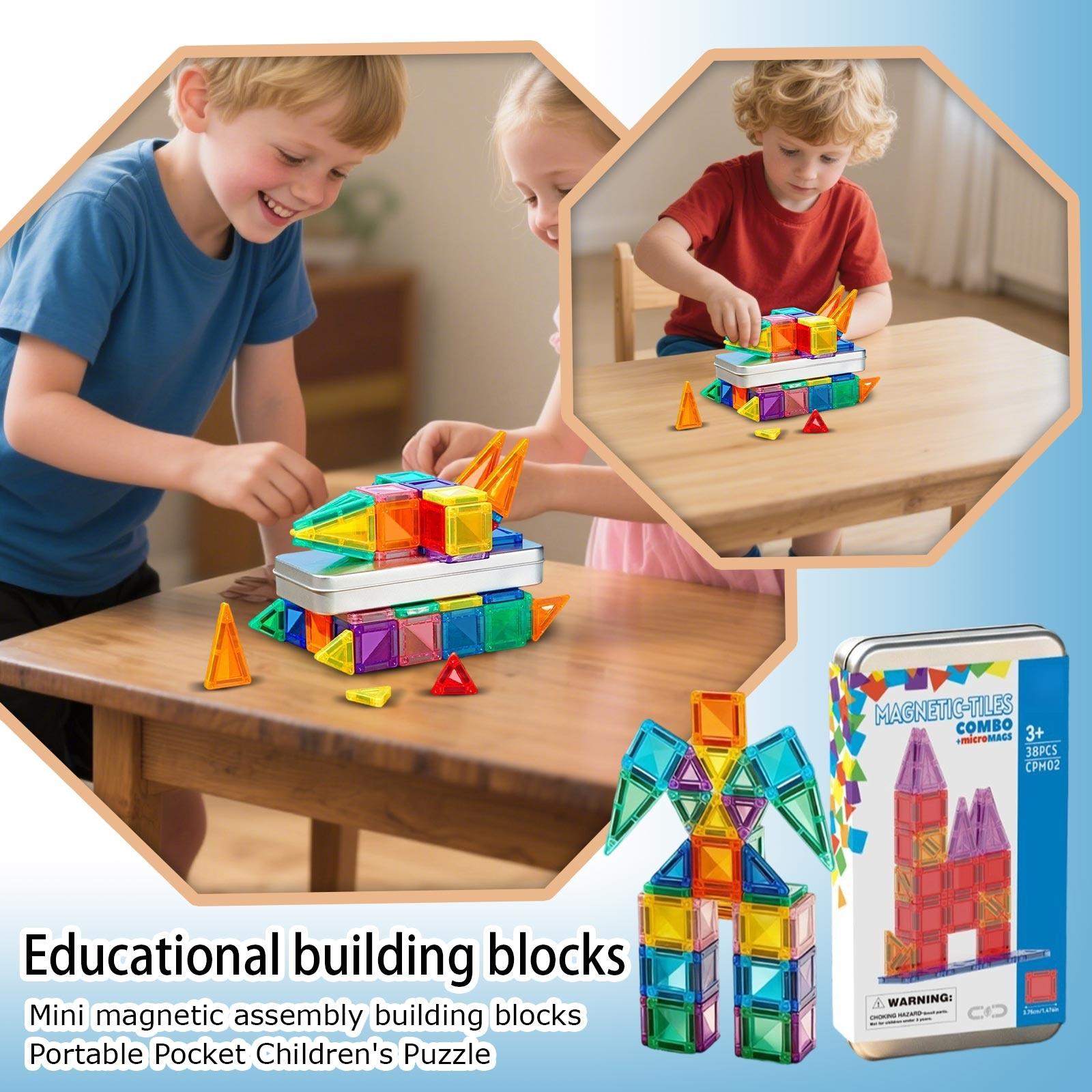 Magnetic Building Portable Pocket Kids Puzzle One Size