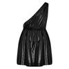 Herren Antikes Griechisch-Römisches Metallisch Glänzendes Toga Kostüm Ein Schulter Elastische Taille Tunika Kleid