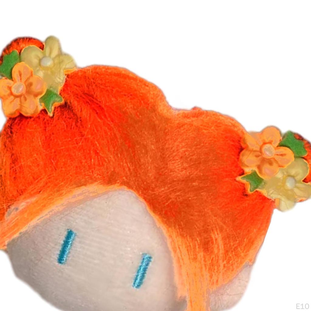 Adorable Doll Head Keychain Plush Toy for Children's Backpack