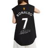 Cristiano Ronaldo schnelltrocknendes Sport-Tanktop lockerer Schnitt Ärmel Sommer Jugend Schüler Fußball Sportweste mit Schulterjacken