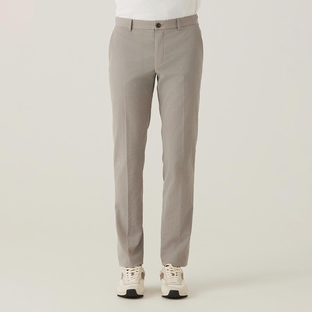 FERRAROMILANO Slim Fit Stretch Cotton Blend Slacks L/Gray (Am0Fbps20332)