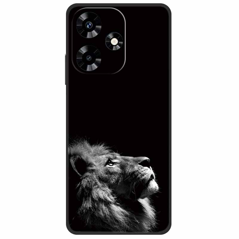 For Infinix Hot 30i NFC Case X669D Silicone Wolf Lion TPU Soft Fundas For Infinix Hot 30i X669C Hot30i 2023 Protector Black Capa