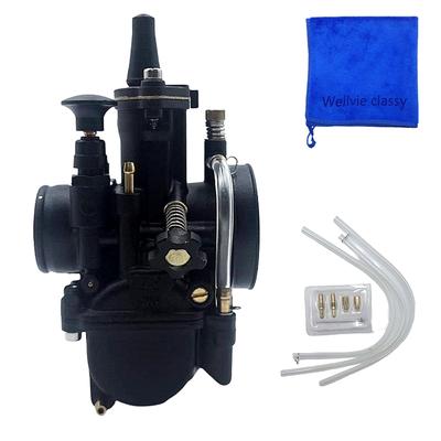 Wellvie Classy Universal PWK 28mm Power Jet Carburetor Universal 75cc ~ 250cc Engine Racing Car Off-Road ATV Scooter