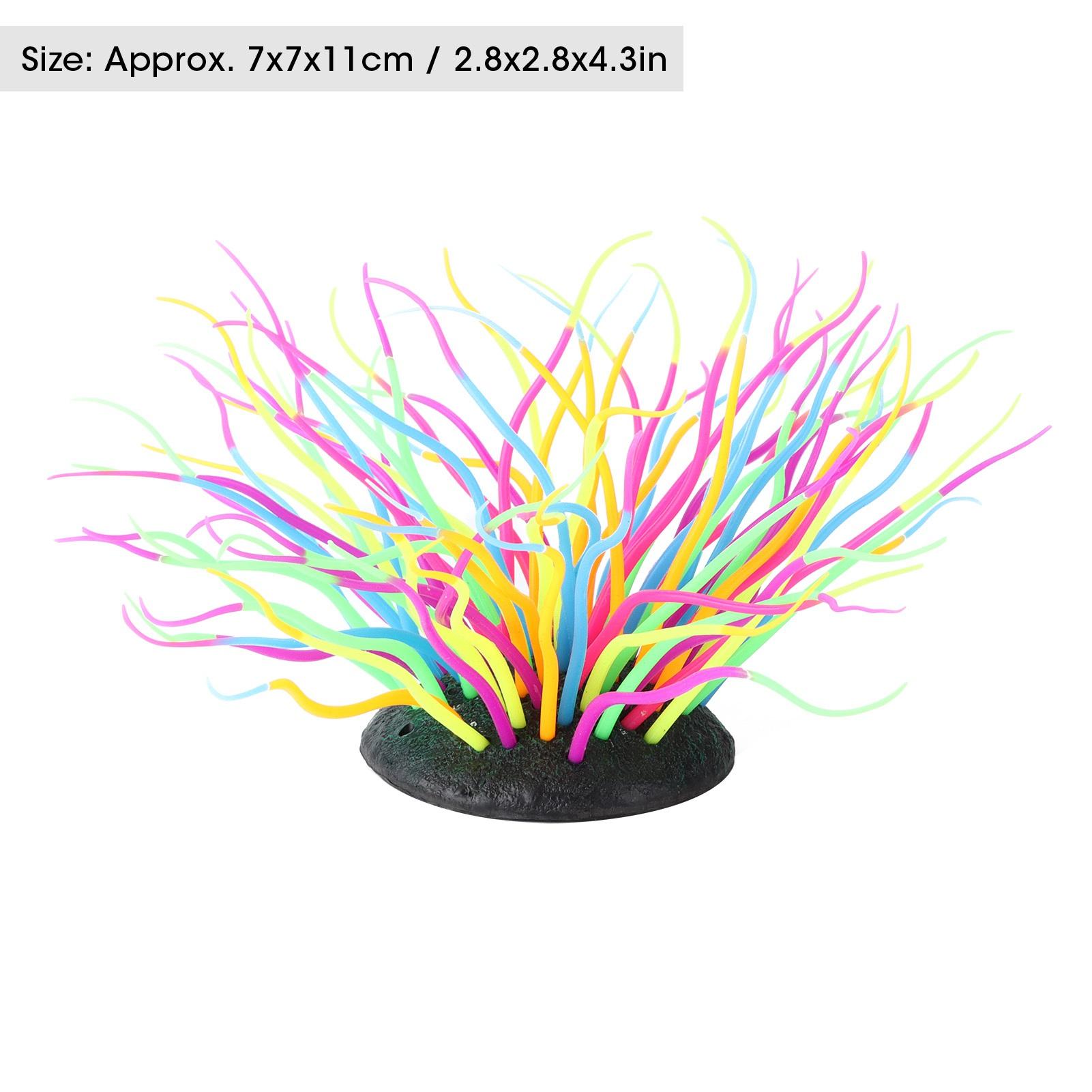 Artificial Sea Anemone Coral Soft Silicone Simulation Luminous Sea Anemone Coral for Aquarium Fish   Decoration
