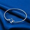 Elegant 925 Sterling Silver Exquisite Heart-shaped Bracelet, Women's Fashion Party Jewelry, Wedding Accessories
