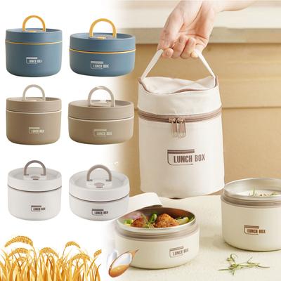 304 Stainless Steel Thermal Lunch Box Portable Insulated Lunch Container Stackable Leakproof Food Container Insulated Lunch Box