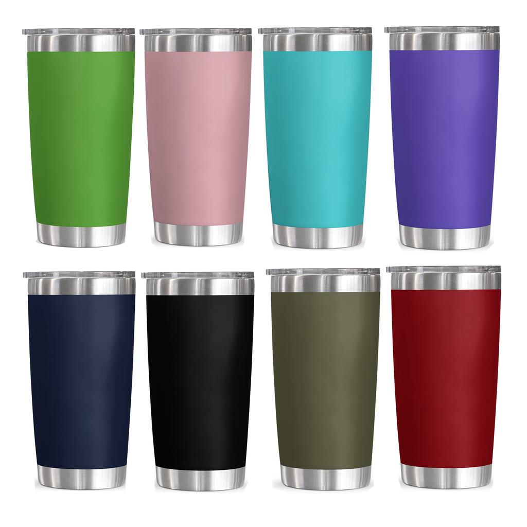 20Oz Stainless Steel Double Wall Insulated Tumblers Vacuum Cup with Straw and Lid Keep Cold Hot Drinking Water Bottle 10colors