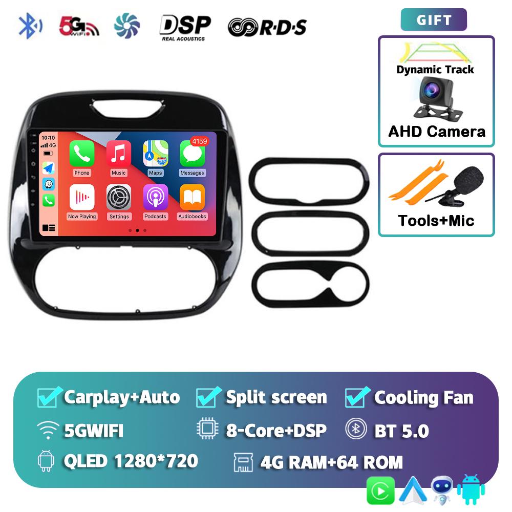 Android 14 Carplay Auto Car Radio For Renault Kaptur Captur 2016 2017 2018 2019  Multimedia Player Stereo 4G GPS DSP 360 Camera