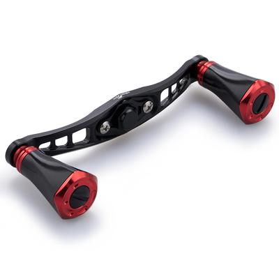 HEIGHTEN 92-mm-Rollengriff mit 20-mm-Knopf für SHIMANO, DAIWA, Abu, Allzweck-Köderrolle der Tornado-Serie (Schwarz Rot) (690)