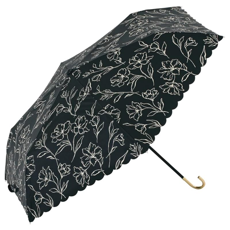 

Because folding umbrella PU line flower mini BK B-094525