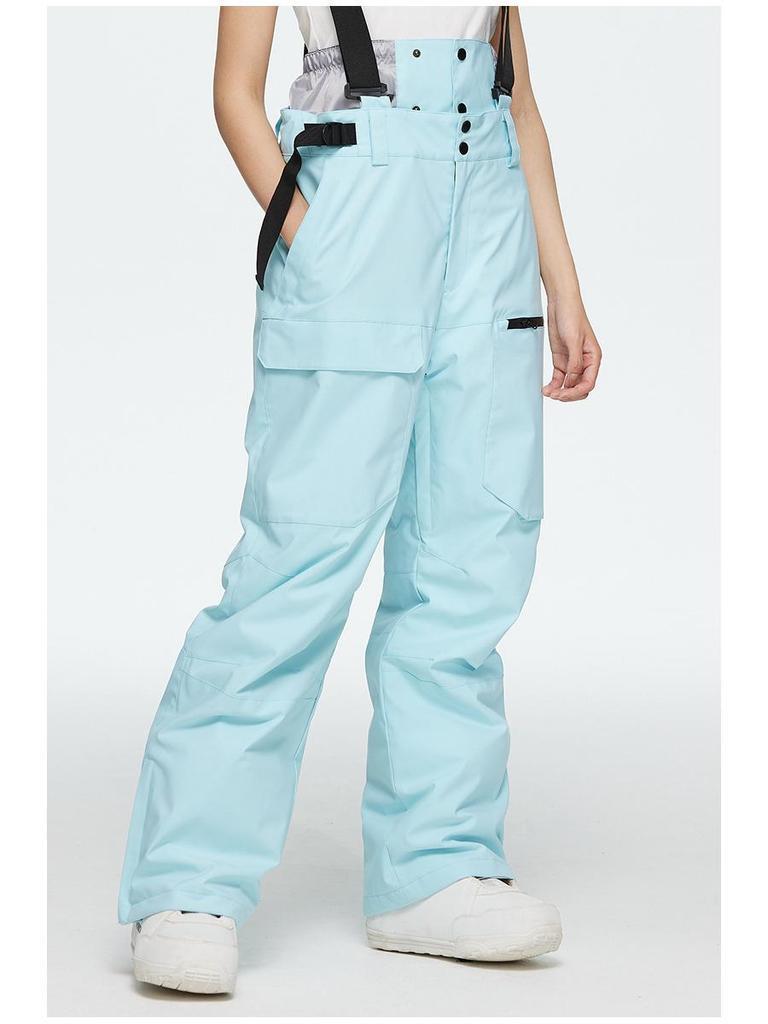 Ski Pants with Suspenders for Men & Women: Windproof, Waterproof, Warm, Thickened for Winter Snowboarding & Skiing