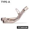 Fits R1 Titanium Alloy Blue Flame Exhaust Mid-Tail Section for DY Motorcycle (2015-2023)