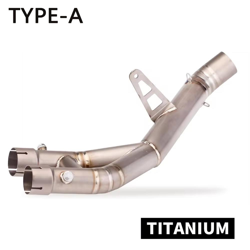 Fits R1 Titanium Alloy Blue Flame Exhaust Mid-Tail Section for DY Motorcycle (2015-2023)