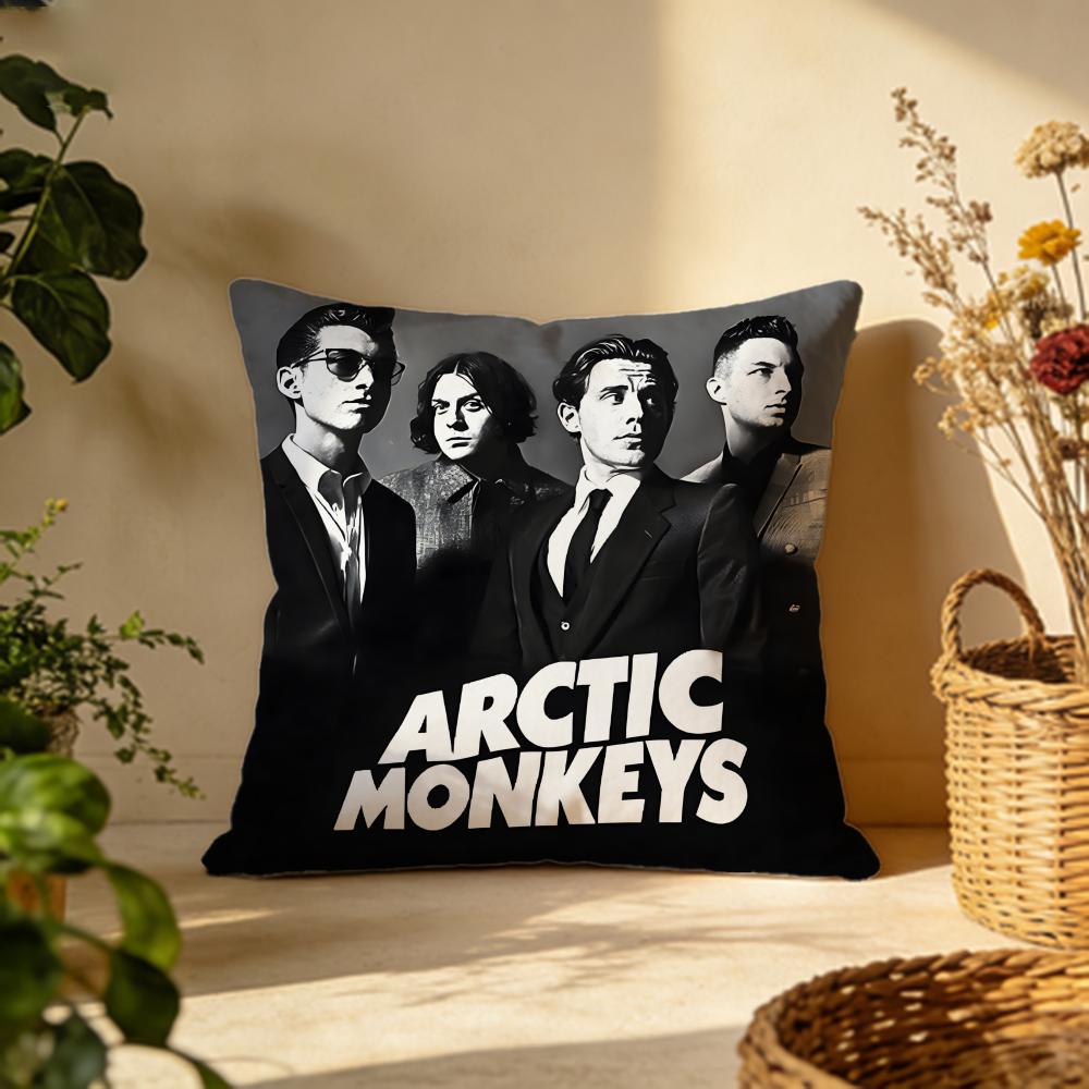 Stylish AArctic Monkeyses Cushion Cover Versatile DoubleSided Pillow Case Fit for Sofa Bed Car  Daily Decor