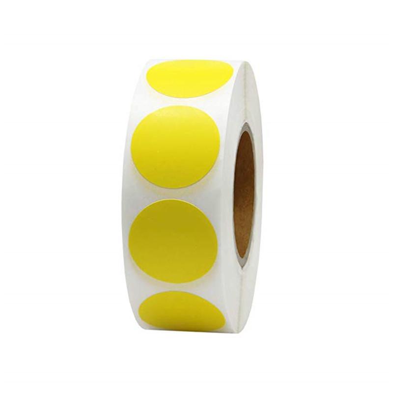 Round Colored Polka Dot Sticker Roll - Assorted Non-Stick Decorative Labels