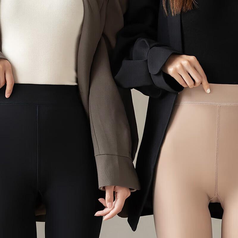 Langsha Women's Slimming Bare-Leg Effect Fleece Tights