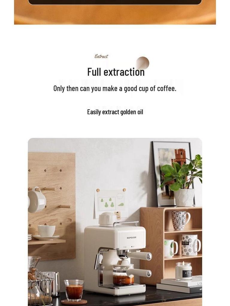 EA39 Halbautomatische Espressomaschine mit Milchaufschäumer und Kaffeemühle