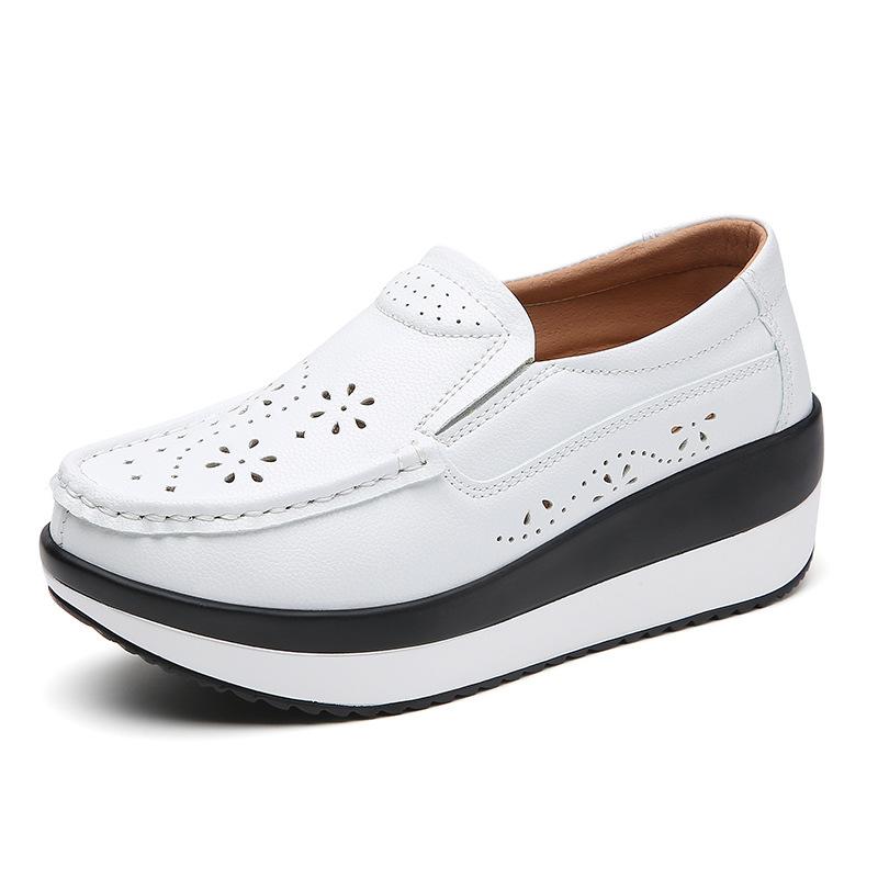 

Новые туфли на толстой подошве из бисквитного торта, корейская версия, универсальные туфли на покатом каблуке, женские туфли для спорта на одну ногу для мам 42