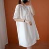 Western Style Plus Size Women's Summer Dress Fat Sister Lace Mesh Stitching Short Sleeves