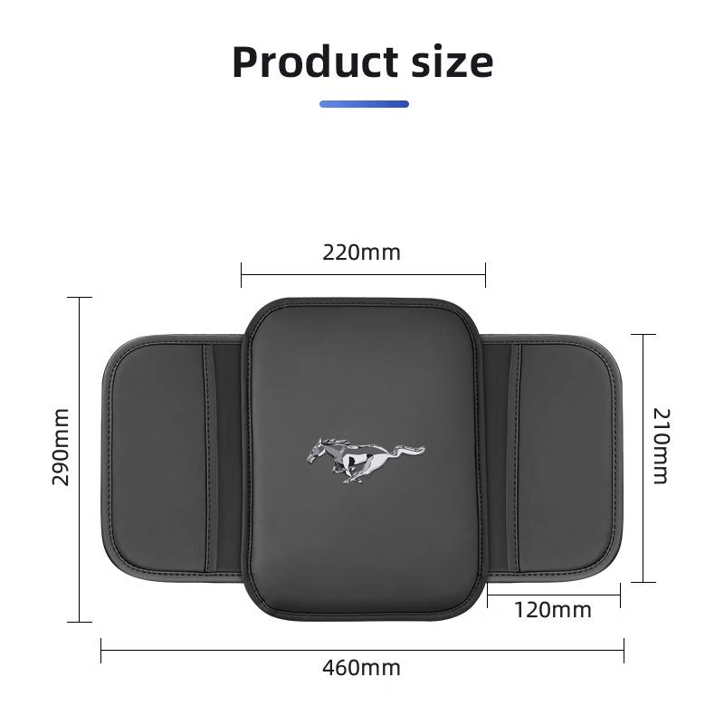 Auto-Mittelkonsolen-Box-Matte Aufbewahrungs-Aufräum-Kissen Schutzpolster für Ford Mustang 2005 2006 2007 2008 2009 2016 GT Mach-E 2013 Escala