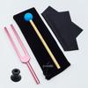 Gold 432HZ Aluminum Alloy Colored Tuning Fork with Triangle Shape.