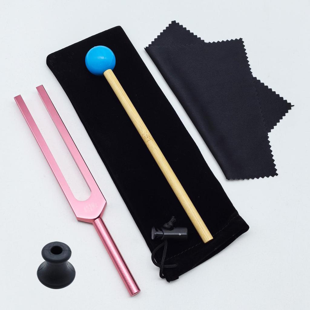 Gold 432HZ Aluminum Alloy Colored Tuning Fork with Triangle Shape.