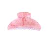 Iridescent Plaid Mother-of-Pearl Shark Clip: Durable, Elegant, Versatile Hair Accessory for Updos and Daily Use.