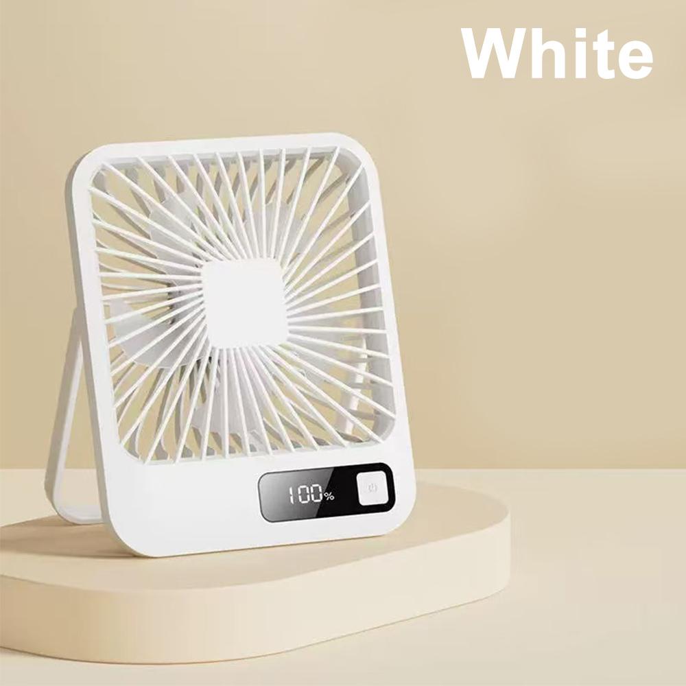 

New Desk Fan Portable Mini Fan Foldable Table Fan With 5Gear USB Rechargerable Wall Fan Student Desktop Hang Fan For Office Home белый