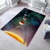 Black Hole Space Rug Cosmic Galaxy Print Carpet Machine Washable Modern Decor Rug Astronomy Lover Room Accent
