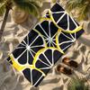 Minimalist Style Lemon Slices Polyester Microfiber Beach Towel Is Highly Absorbent, Suitable for Swimming and Beach Outings