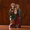 62KD Holy Family Statue Christian Resin Crafts Colorful Nativity Ornament Unique Religous Figurine for Catholic Collections