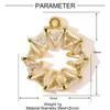 3pcs Stainless Steel Cross Charm Vintage Heart Charm Fashion Cubic Zircon Pendant  Gift