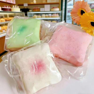 Soft Simulated Toast Squeeze Stress Relief Toys Squishy Bread Squeeze Fidget Toys Decompression Slow Rebound Sensory Toy Adults