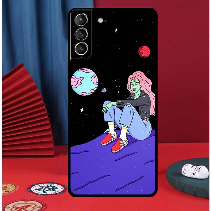 Hippie Grunge Art Phone Case For Samsung Galaxy S25 S24 Ultra S9 S10 S20 S21 S22 S23 Plus S24 FE Back Cover
