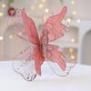 Yousheng Christmas Tree Decoration Festive Butterfly Pendant Realistic Glittered Branch Decor for Xmas Home Party Display