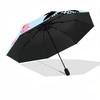 1pc Butterfly Floral Pattern Automatic Folding Umbrella - Portable Collapsible 8-Rib Umbrella for All Seasons yy251119190