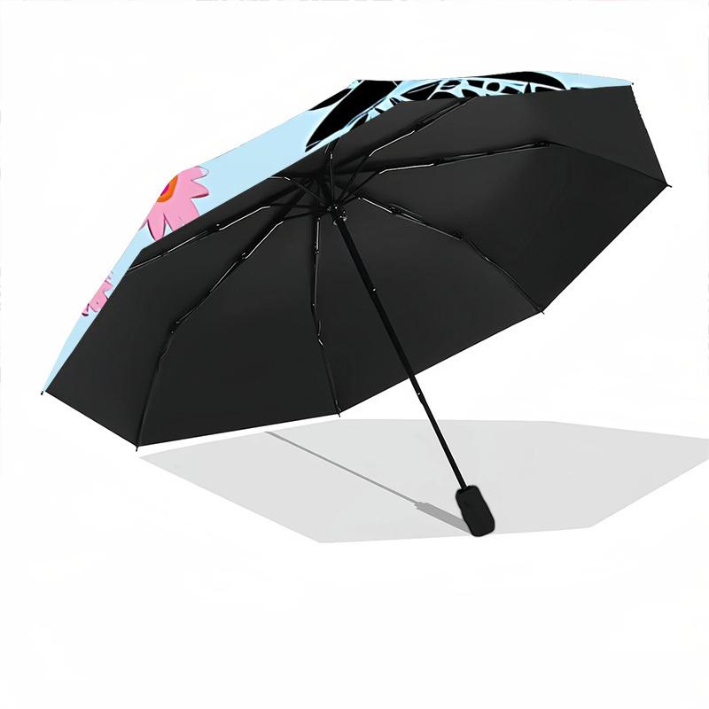 1pc Butterfly Floral Pattern Automatic Folding Umbrella - Portable Collapsible 8-Rib Umbrella for All Seasons yy251119190