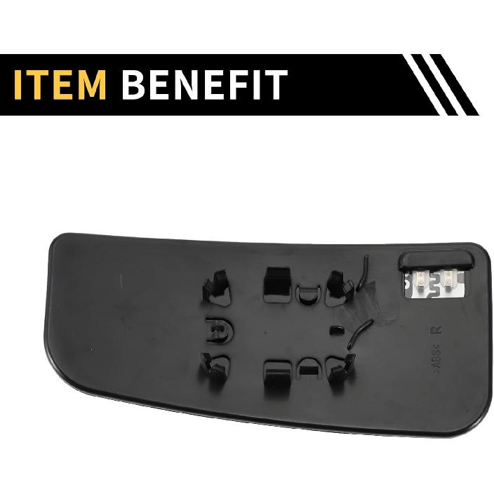 1 Pcs Mirror Glass Replacement for Ford F-250 F-350 Super Duty 2017-2024 Under Right Side W/Backing Plate White No.FL3Z17K707K