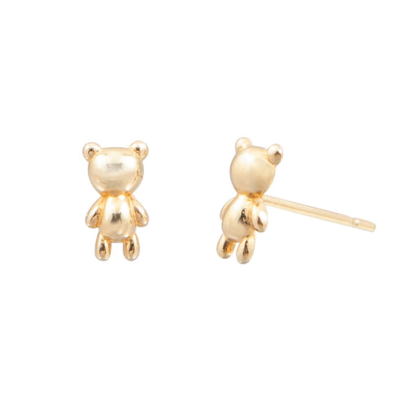 LUNNE 14k Bear Earrings (14k Gold) c03