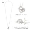 Necklace for Heart Feather Dancing Silver with Pink Gold Choice of Birthstone [Future Angel] Women, Design, Stone, Plating, [PG Plating_Pink] (July