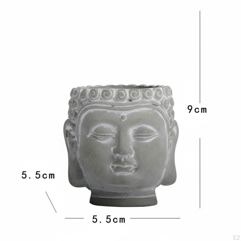 Buddha Flower Pot Original Resin Planter with Drainage Hole And Realistic Appearance for Gift Table
