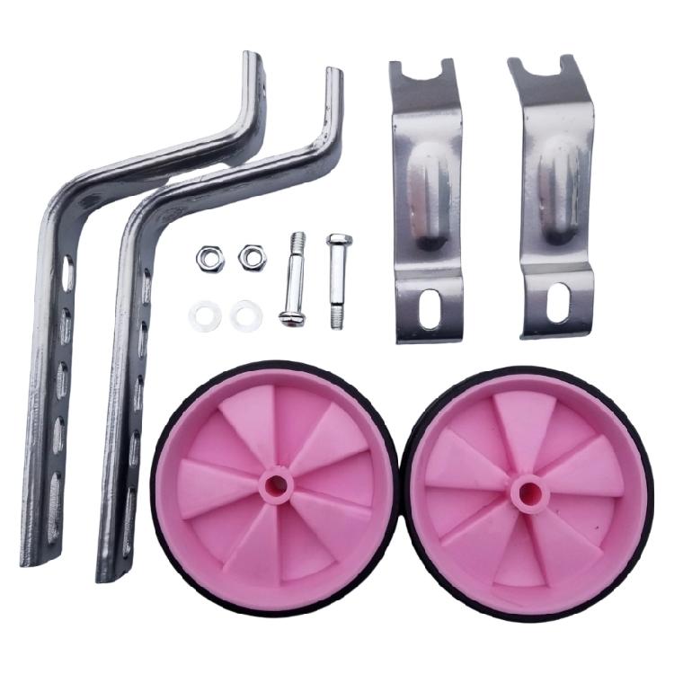 Kids Bicycles Training Wheels Auxiliary Wheel Replacement For 12 To 20Inch Bikes Improve Stabilizers With Metal Brackets
