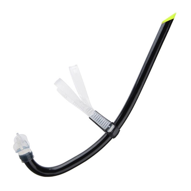 Training Headstrap Support Dry Top Snorkel Tube Comfortable Mouthpiece One-Way Purge Valves for Pool Open Water Swimming
