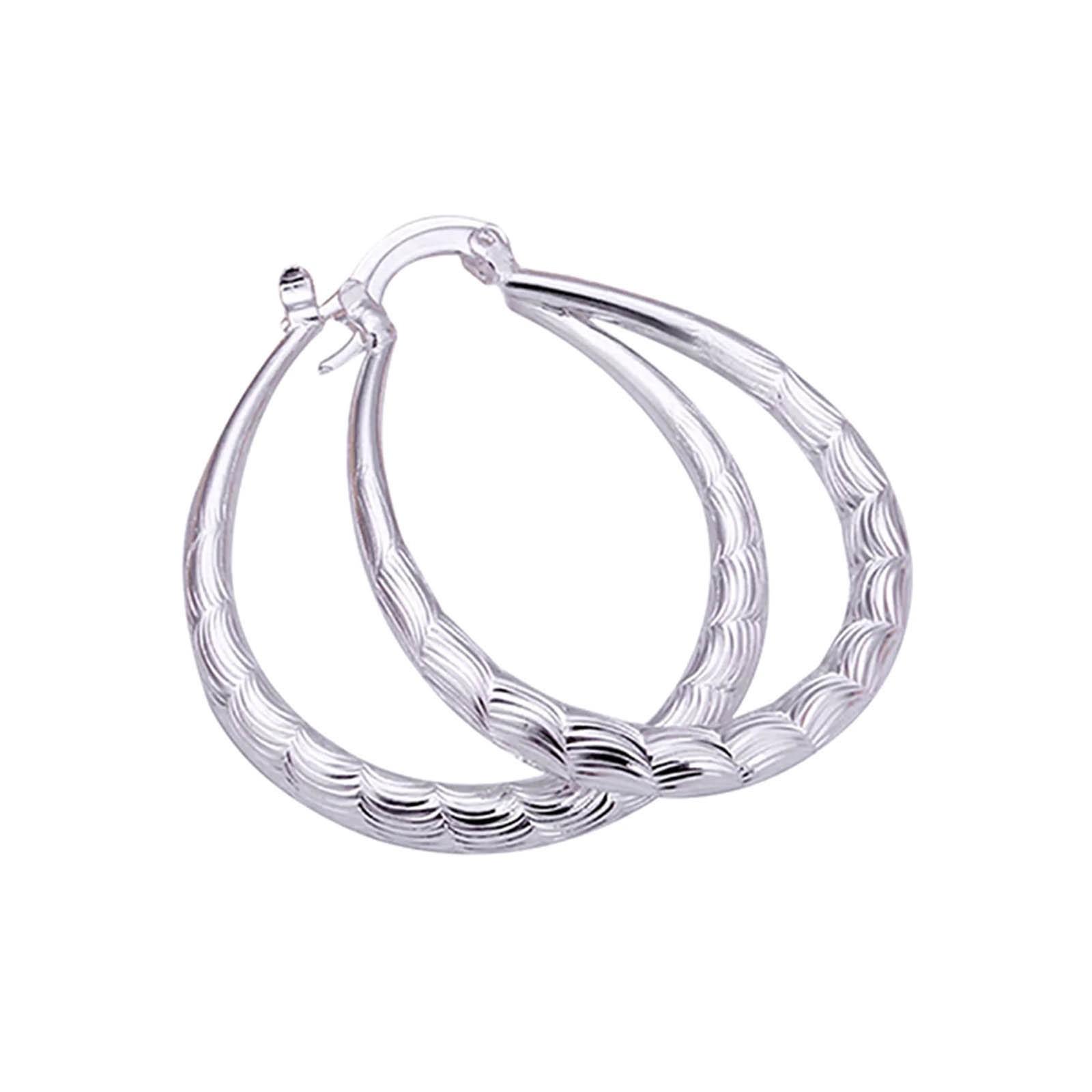 Большие Серьги-Кольца Акцентное Украшение для Серег Идеально Подходит для Подарков Маме Ей One Size