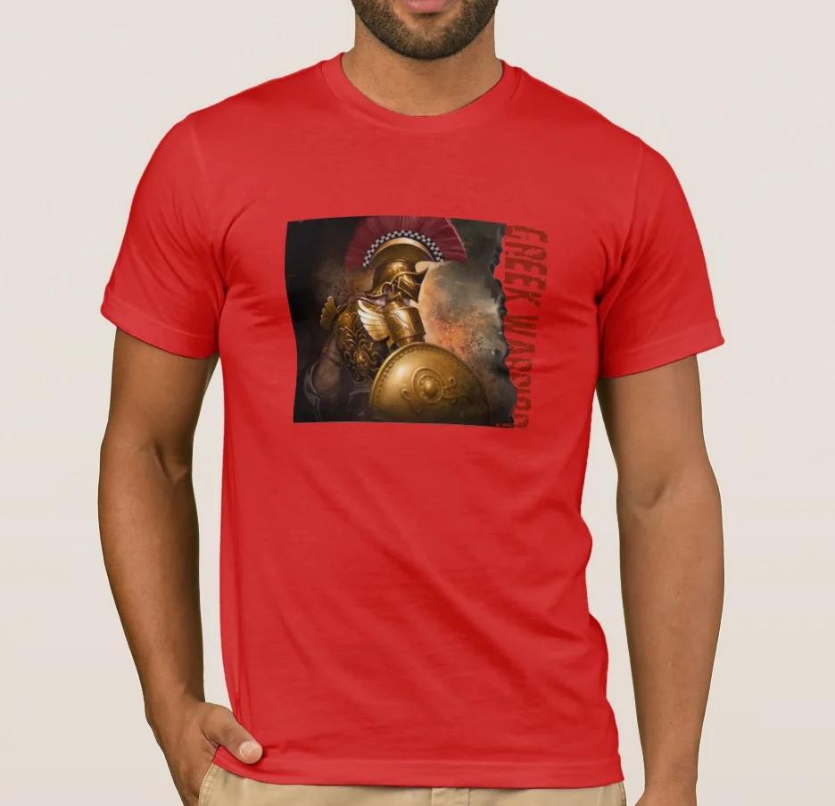 

Ancient Greek Warrior T Shirt High Quality Cotton Loose large Sizes Breathable Top Casual Tshirt S3XL S