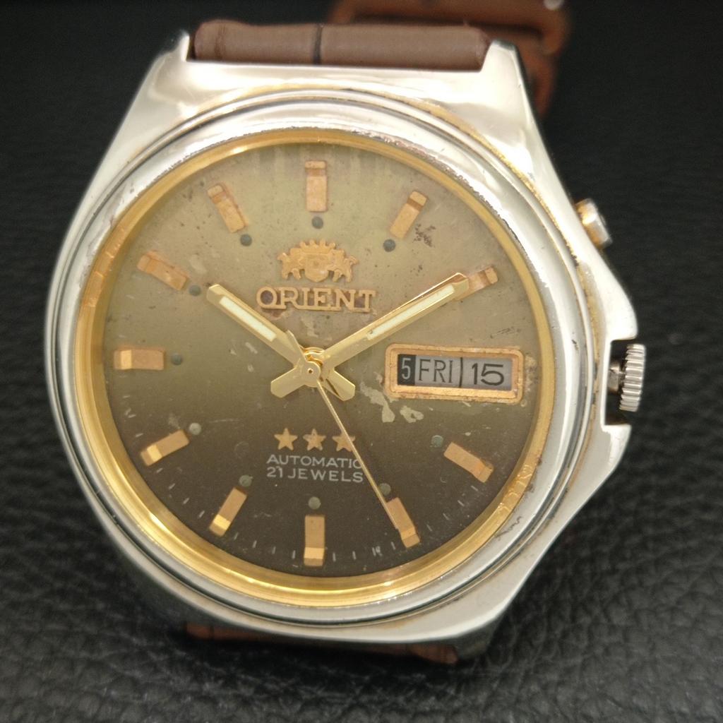 Orient CRYSTAL AUTOMATIC 46941 VINTAGE JAPAN MENS ORIGINAL DIAL WATCH A707786-1