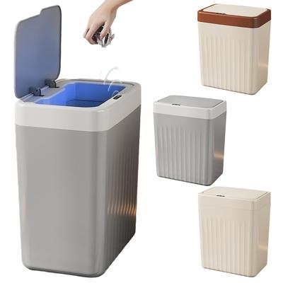 Poubelle avec capteur de mouvement Grande capacité Poubelle automatique Étanche Scellée Poubelle USB Rechargeable Accessoires de salle de bain