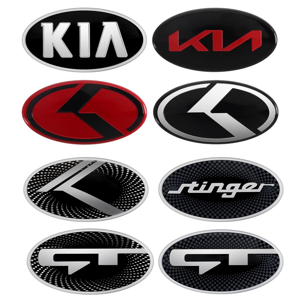 1Pcs Car ABS Carbon Fiber Logo Steering Wheel Badge Cover Sticker For KIA Rio Ceed Sportage Cerato Soul Sorento Picanto Optima