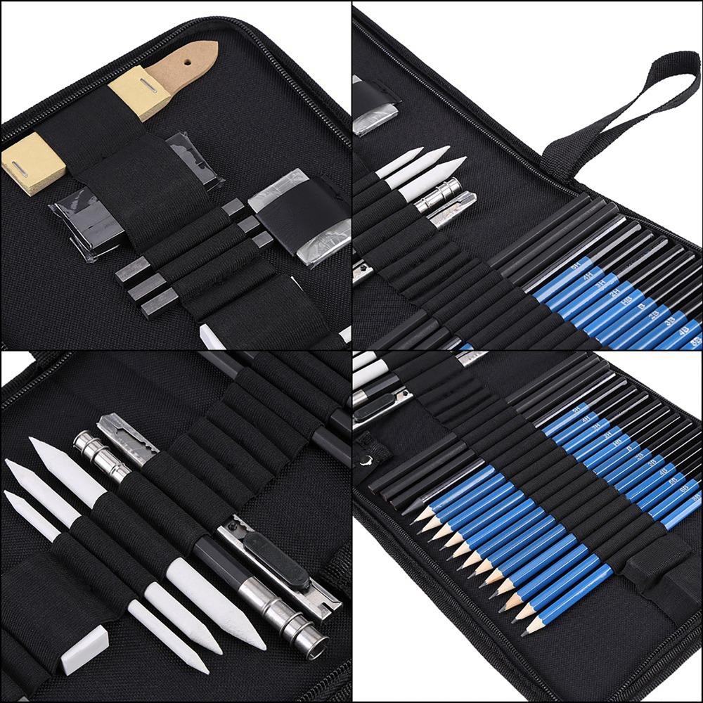 33PCS Non Toxic Sketch Drawing Set Portable Drawing Set Easy Storage Drawing Supplies  Art Practice