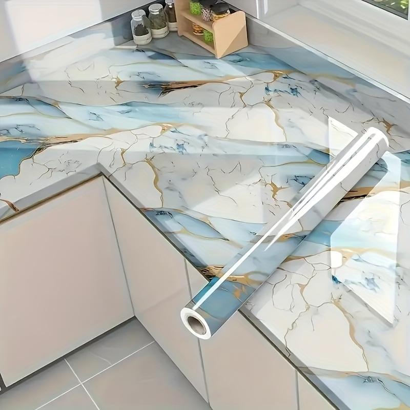 

Водонепроницаемая мраморная контактная бумага - Самоклеящаяся пленка для кухни/ванной/столешницы, Поверхность, похожая на мрамор, Используется для шкафов и стен 60*500cm/23.62*196.85inch